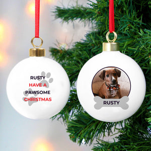 personalised photo pet bauble