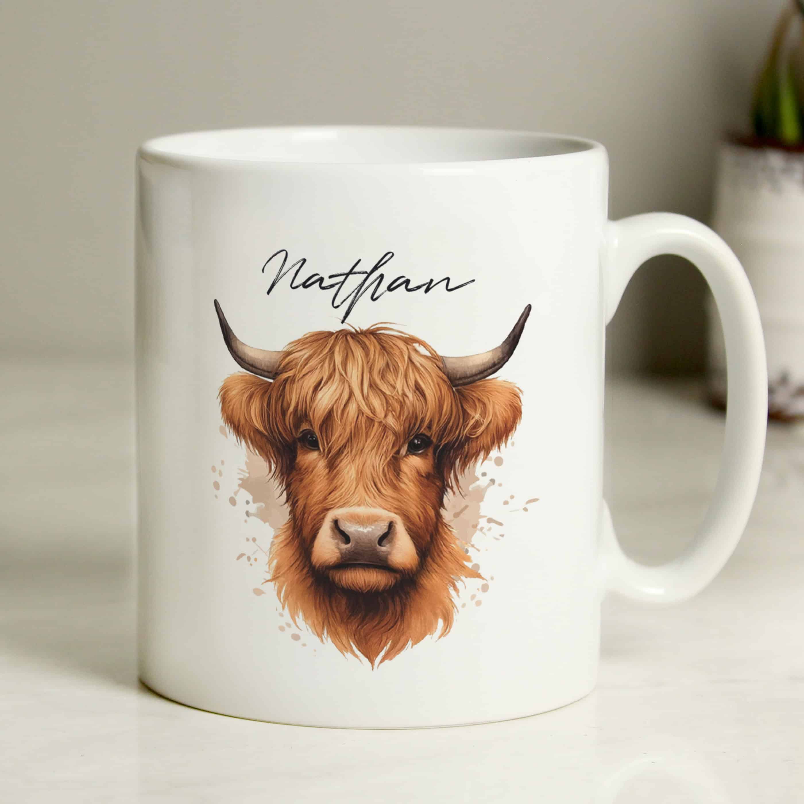 Personalised Highland Cow Mug