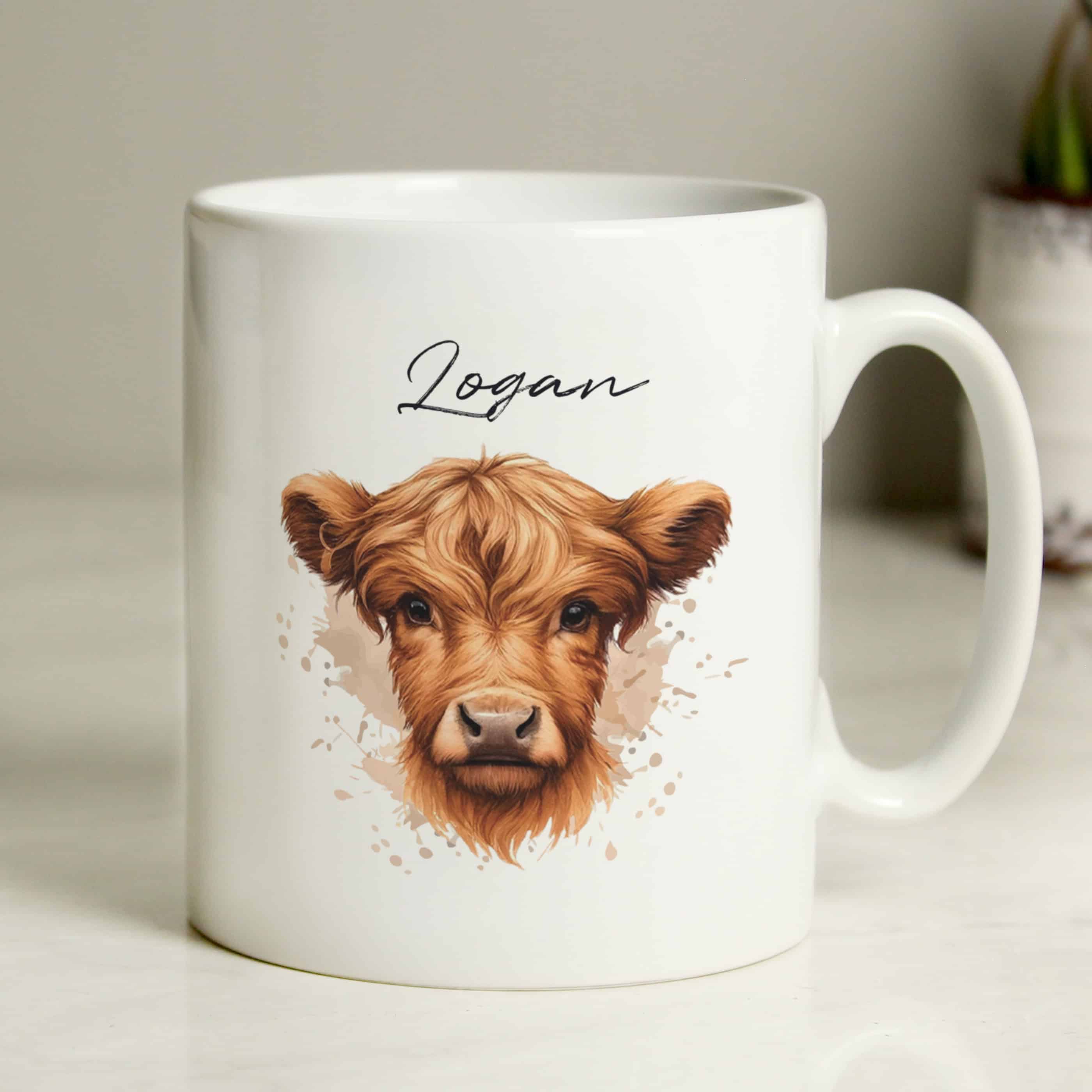 Personalised Highland Cow Mug