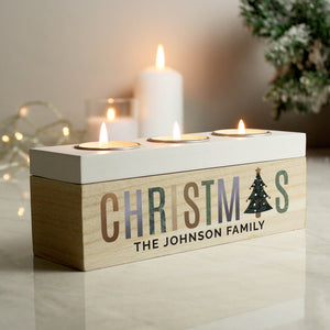 Christmas Triple Tealight Holder