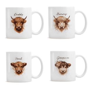 Personalised Highland Cow Mug