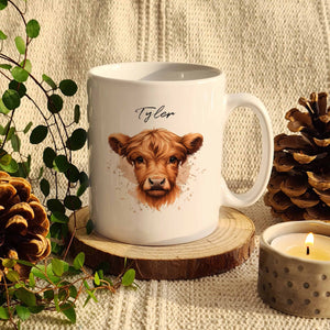 Personalised Highland Cow Mug