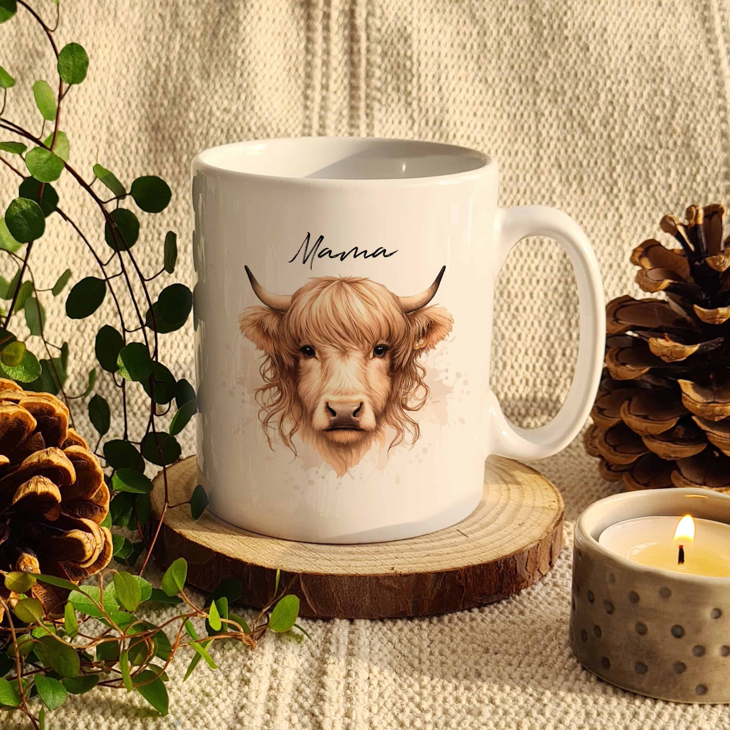 Personalised Highland Cow Mug