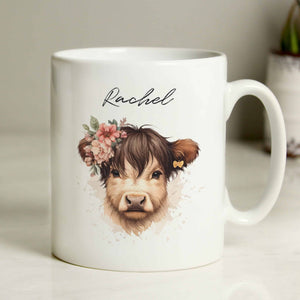 Personalised Highland Cow Mug