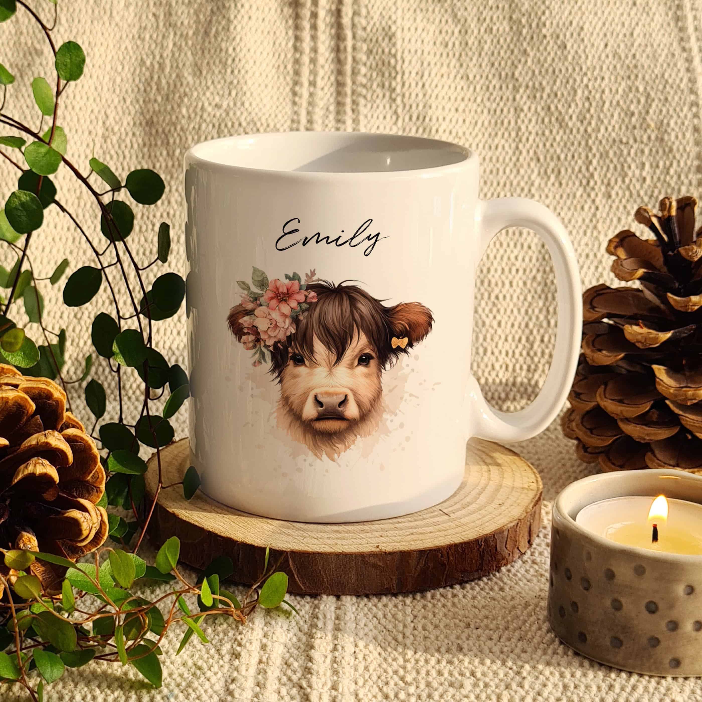 Personalised Highland Cow Mug