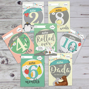 personalised baby milestone cards.